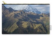 Majestic Andes Mountain Peaks Under Cloudy Sky Zip Pouch
