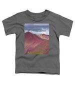 Vibrant Red Mountain Landscape Toddler T-Shirt