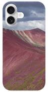Vibrant Red Mountain Landscape iPhone Case