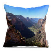 Breathtaking Zion Canyon View Throw Pillow