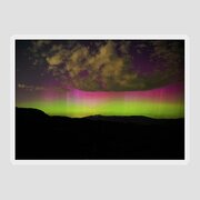 Vibrant Aurora Over Wasatch Mountain Range Sticker