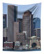 Boston Skyline by the Water Tapestry
