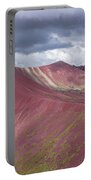 Vibrant Red Mountain Landscape Portable Battery Charger