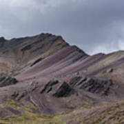 Majestic Andean Mountainscape With Colorful Striations Poster