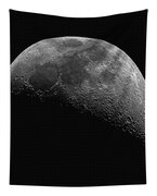 Illuminated Half Of The Moon Tapestry