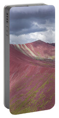 Vibrant Red Mountain Landscape Portable Battery Charger