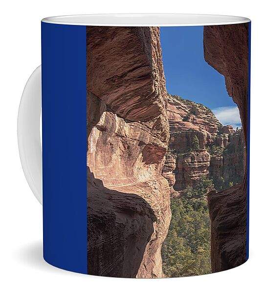 Canyon View Framed By Rocky Cliffs Coffee Mug