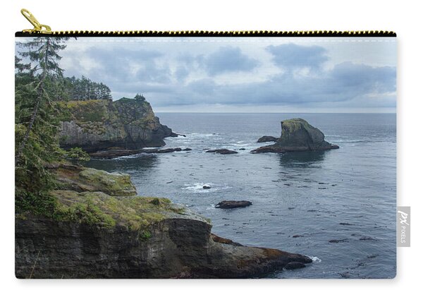 Rugged Coastal Landscape with Cliffs Zip Pouch