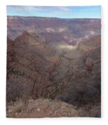 Majestic Grand Canyon Overlook Under Azure Sky Fleece Blanket