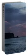 Serene Coastal Sunset with Cliffs Portable Battery Charger