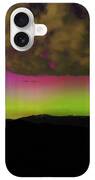 Vibrant Aurora Over Wasatch Mountain Range iPhone Case