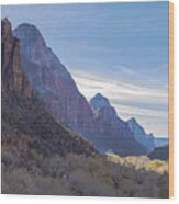 Majestic Zion National Park View Wood Print