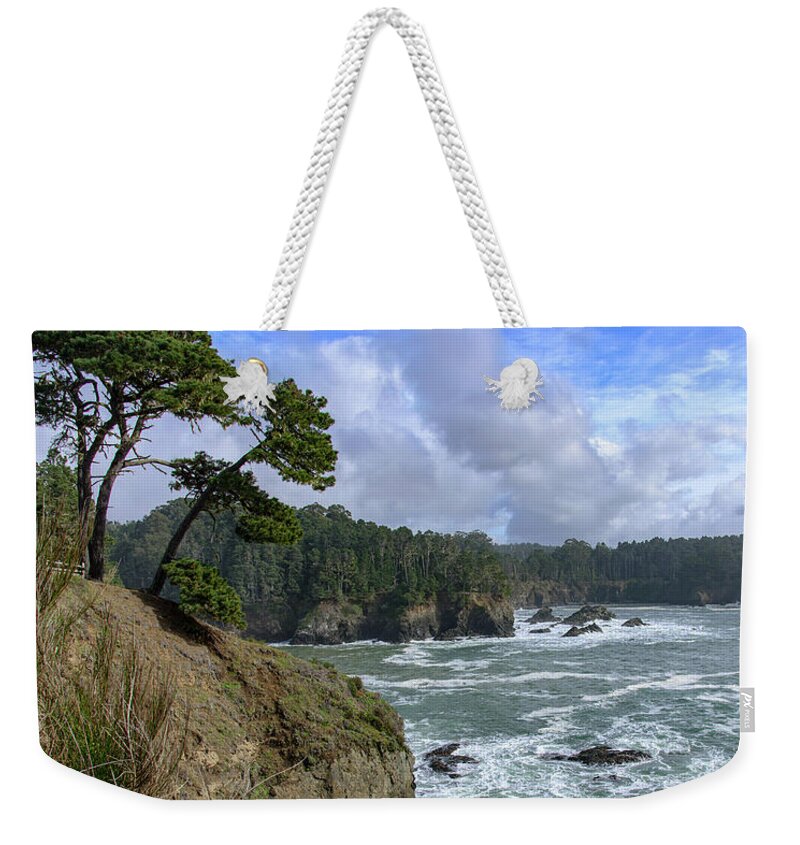Coastal Serenity With Rugged Cliffs Weekender Tote Bag