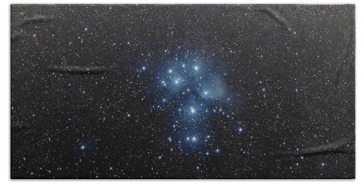 Pleiades Cluster In Cosmic Night Hand Towel