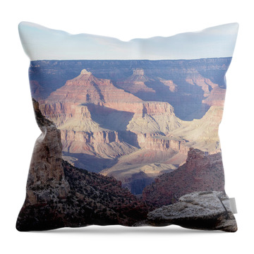 Majestic Grand Canyon Vista At Sunset Throw Pillow