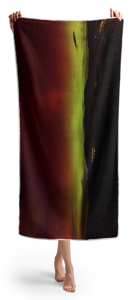 Northern Lights Over Wasatch Mountain Range Beach Towel by Brandon Wichmann