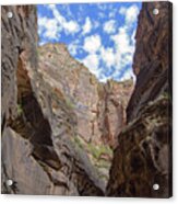 Majestic Canyon Sky View In The Narrows Acrylic Print