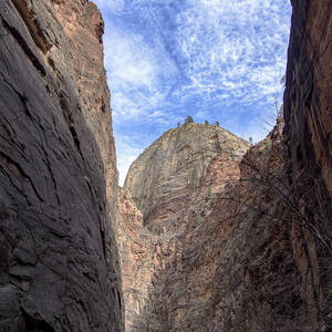 Towering Canyon Cliffs and Blue Sky by Brandon Wichmann