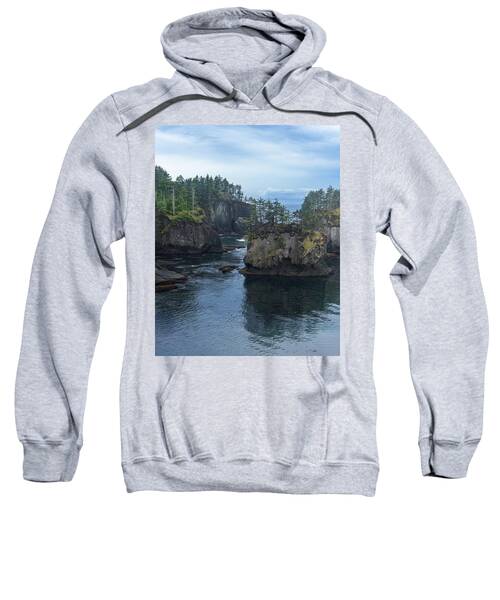 Serene Coastal Rocky Landscape Sweatshirt