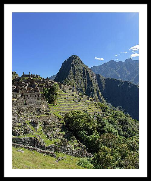 Machu Picchu In Sunlit Splendor Framed Print