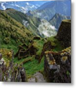 Mysterious Incan Ruins In The Mountains Metal Print