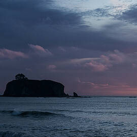 Serene Coastal Sunset with Cliffs by Brandon Wichmann