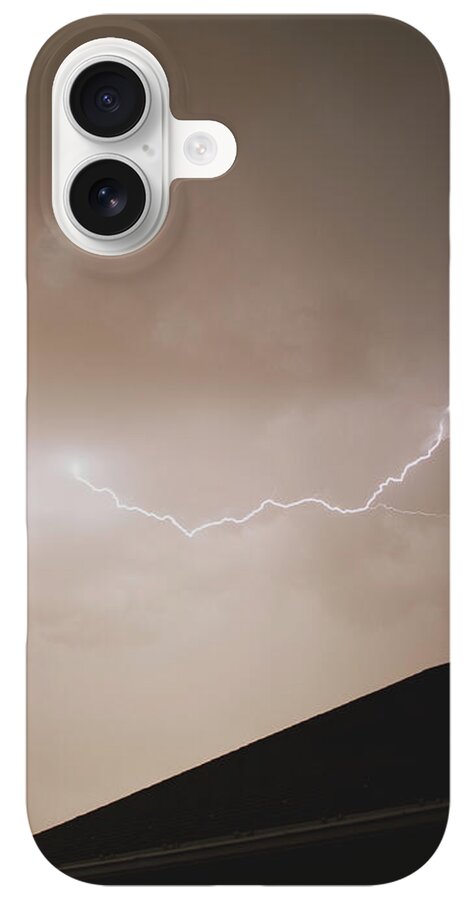 Lightning Illuminates Night Sky iPhone Case