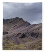 Majestic Andean Mountainscape With Colorful Striations Fleece Blanket
