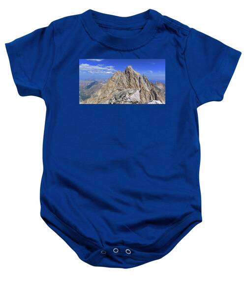 Majestic Mountain Peak Under Clear Skies Baby One-Piece