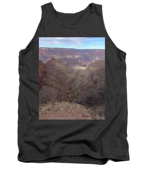 Majestic Grand Canyon Overlook Under Azure Sky Tank Top