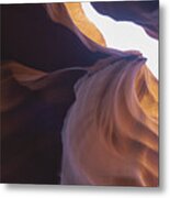 Antelope Canyon Curves And Light Play Metal Print