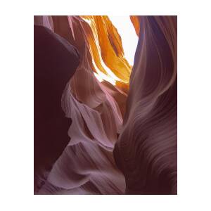 Curves of Sunlit Antelope Canyon Walls by Brandon Wichmann