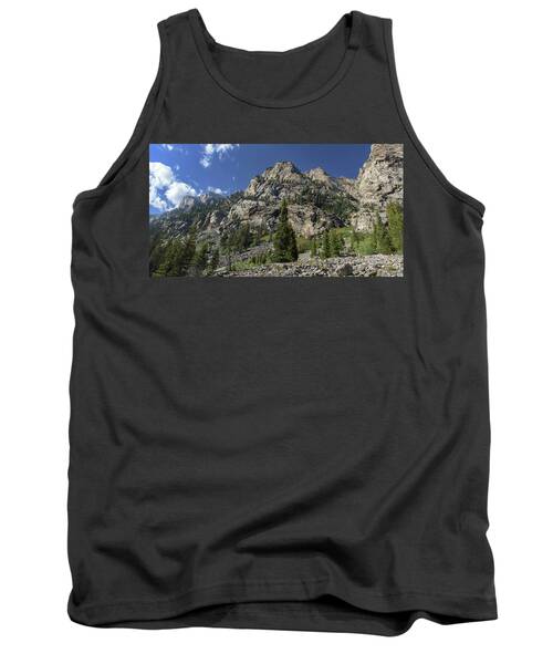 Majestic Mountain Peaks Under Blue Sky In Cascade Canyon Tank Top