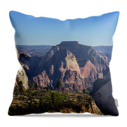 Majestic Mountain Range View Throw Pillow