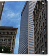 Skyscrapers Against Blue Sky Acrylic Print