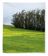 Rolling Hills With Blooming Wildflowers Fleece Blanket