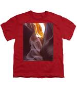 Curves Of Sunlit Antelope Canyon Walls Youth T-Shirt