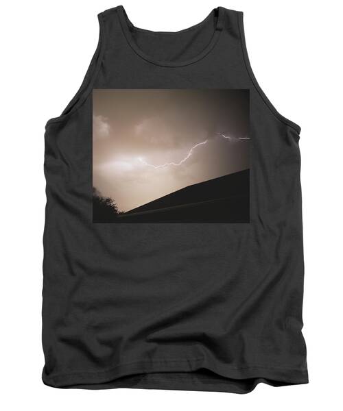 Lightning Illuminates Night Sky Tank Top