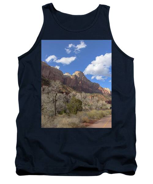 Majestic Mountain Under Clear Blue Sky Tank Top