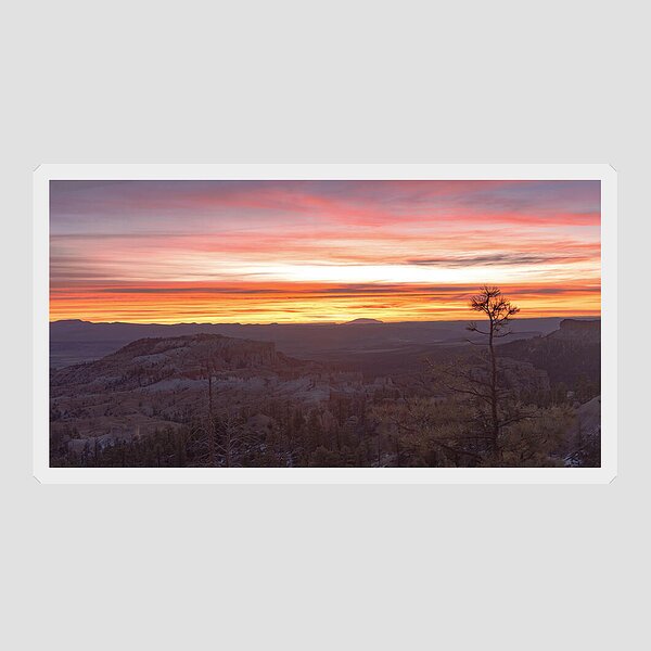 Serene Mountain Sunrise In Bryce Canyon National Park Sticker
