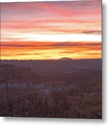 Serene Mountain Sunrise In Bryce Canyon National Park Metal Print