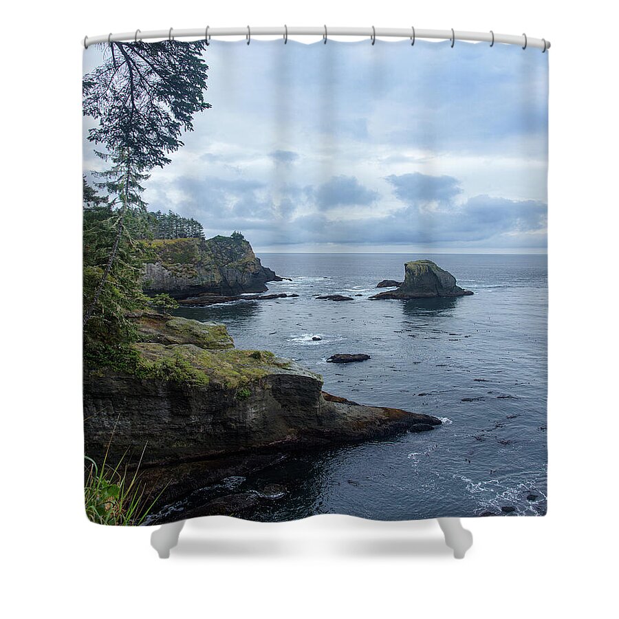 Rugged Coastal Landscape with Cliffs Shower Curtain