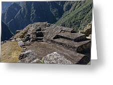 Majestic Mountain Views At Machu Picchu Greeting Card