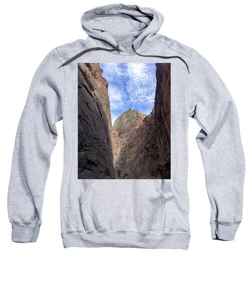 Towering Canyon Cliffs And Blue Sky Sweatshirt