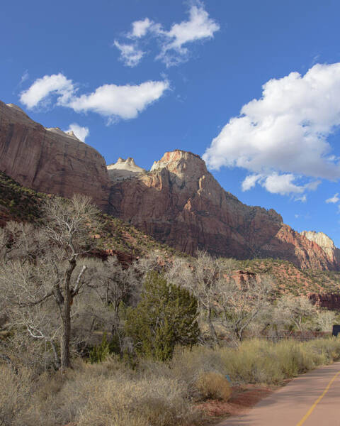 Majestic Mountain Under Clear Blue Sky Art Print