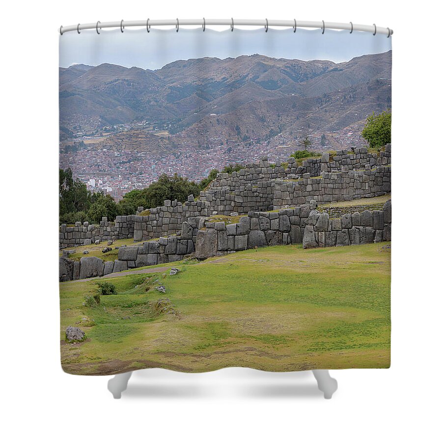 Saqsaywaman Incan Ruin In Cusco Peru Shower Curtain