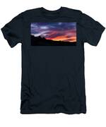 Vivid Twilight over Rocky Silhouette T-Shirt