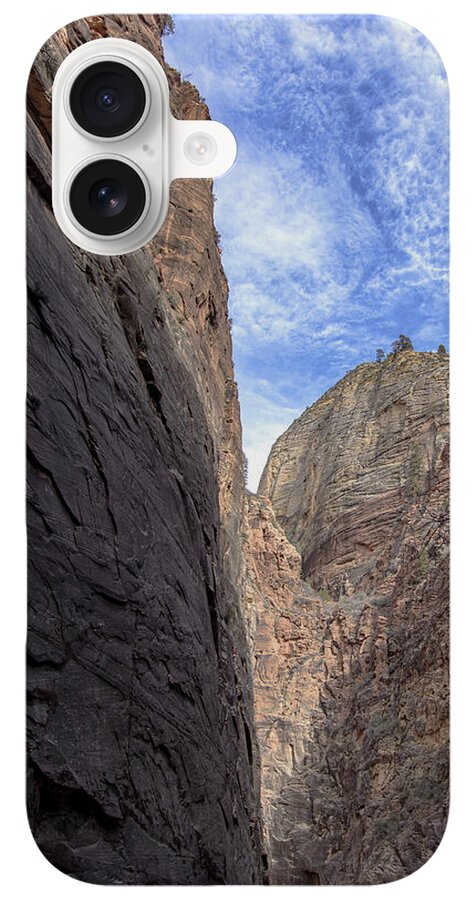 Towering Canyon Cliffs And Blue Sky iPhone Case