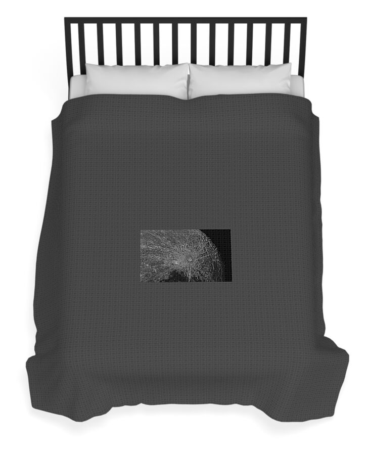 Lunar Surface Craters In Detail Duvet Cover