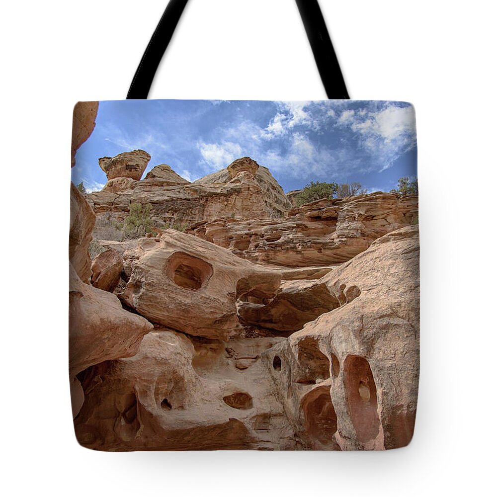 Majestic Rock Formations In Capitol Reef National Park Tote Bag